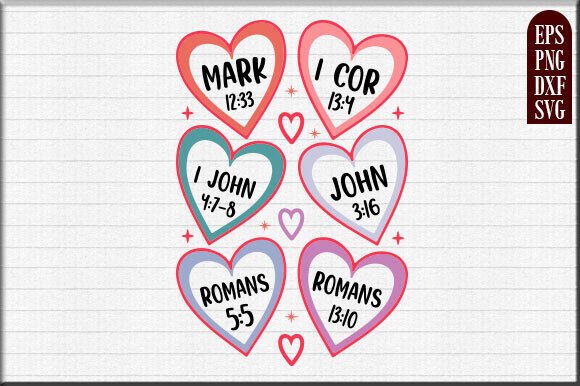 Christian Valentine Bible Verse SVG PNG Graphics