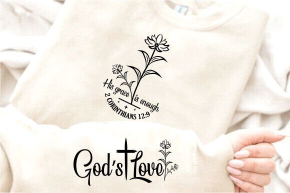 Elegant Christian Quote PNG Sleeve Graphics