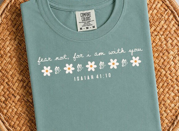 Fear Not Trendy Christian SVG PNG for T-Shirt Designs & Craft Graphics