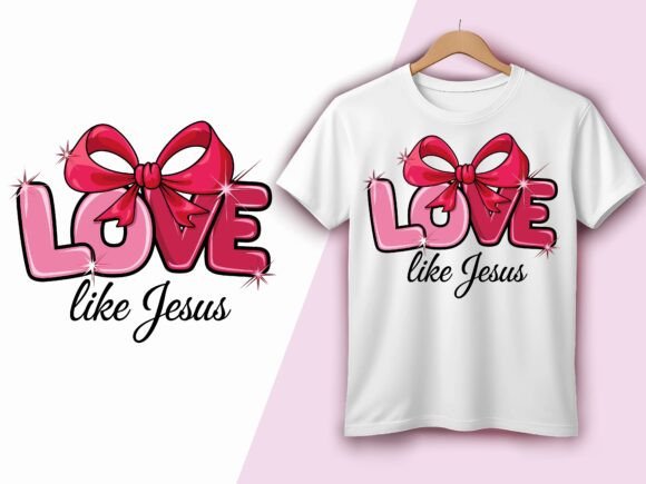 Love Like Jesus Pink Bow Sparkle Graphics Review