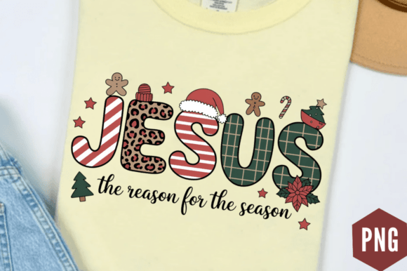 Retro Jesus Christmas Graphics for T-Shirt Designs